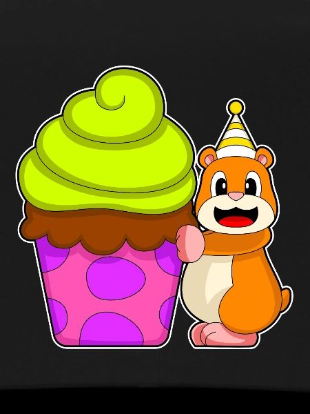 Hamster Birthday Cupcake
