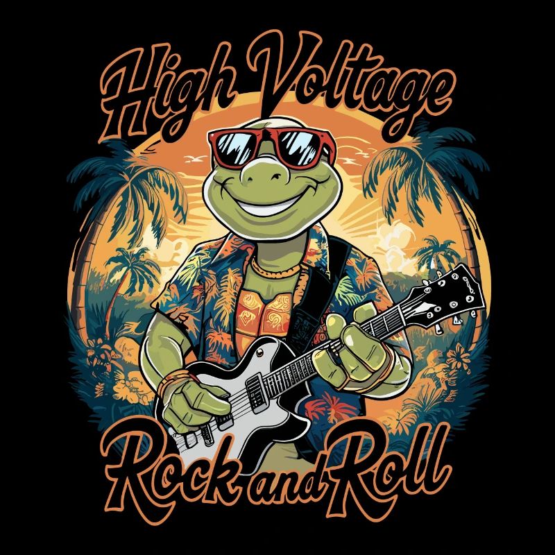 Funny Shield Peak with Guitar Rock and Roll