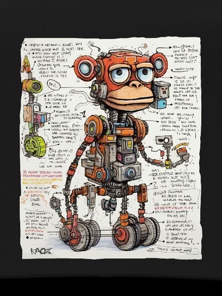 Die Struktur des Roboter-Affen