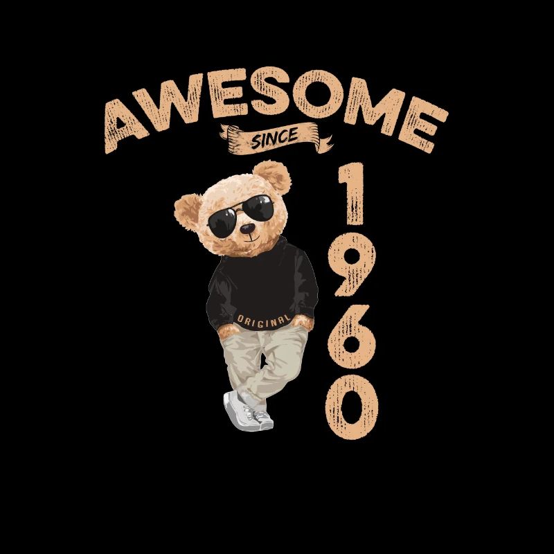 1960 Geburtstag Cool Teddy Bär Awesome since
