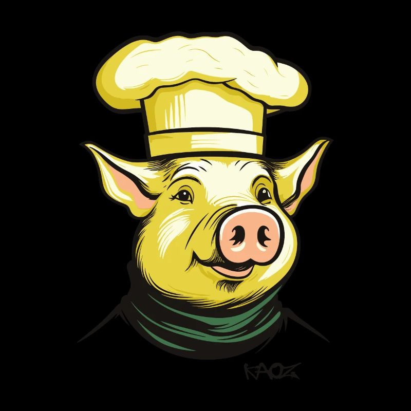 Drôle Cool Chef Cochon Chef