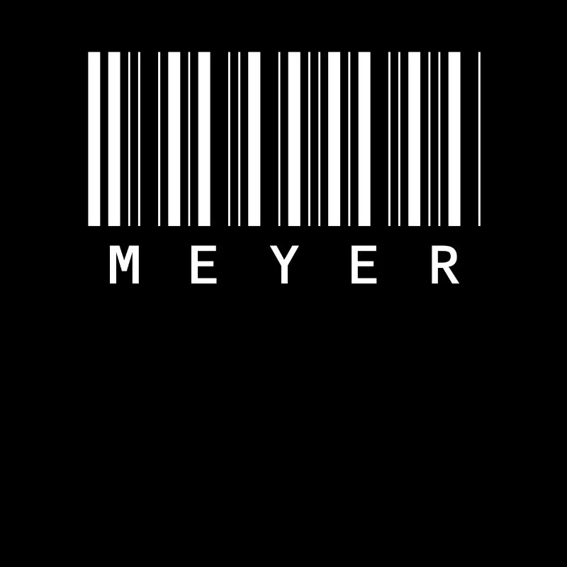 Meyer Barcode Nom de famille Code à barres Cadeau
