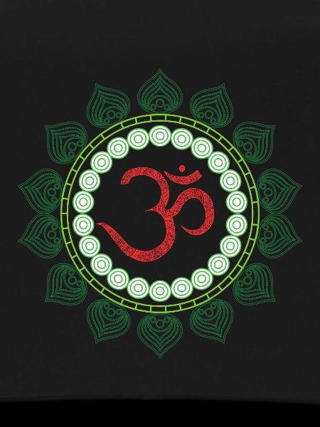 Psychedelic Goamit Om Motif
