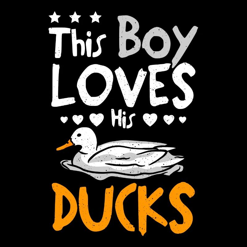 Ce garçon aime ses canards pékinois de compagnie