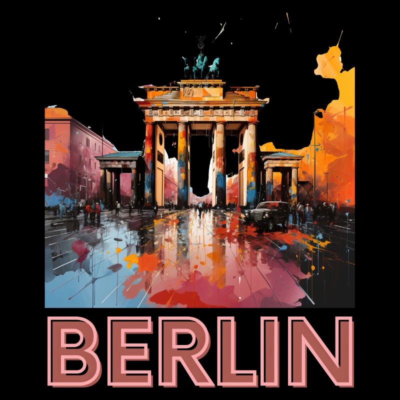 Berlin Brandenburg Gate Pop Art