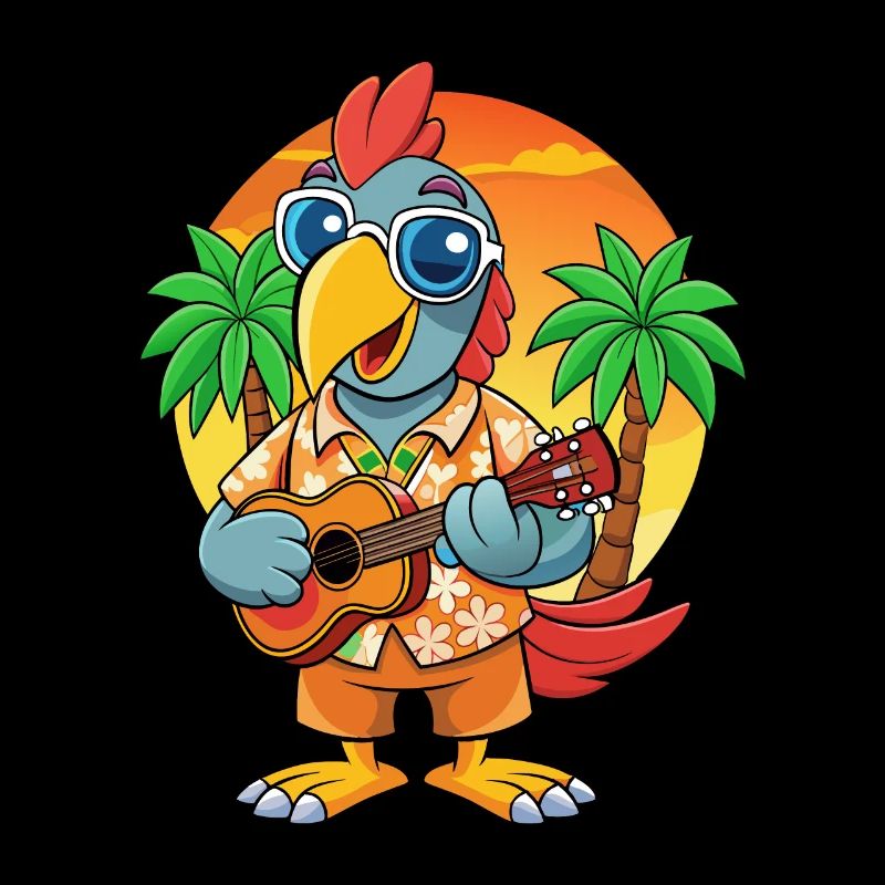 Funny Parrot Summer Beach Sunglasses Hawaiian