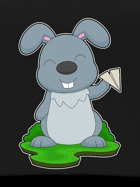 Rabbit Paper Airplane
