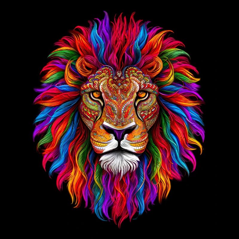 Psychedelischer Löwe