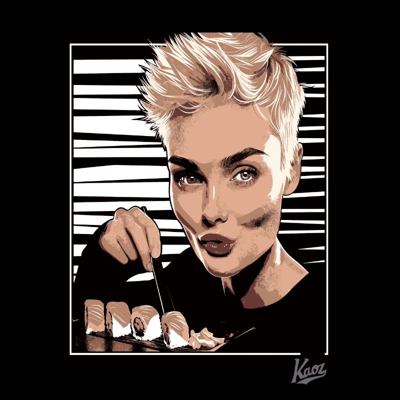 Pixie Cut and Delicious Trendy Sushi