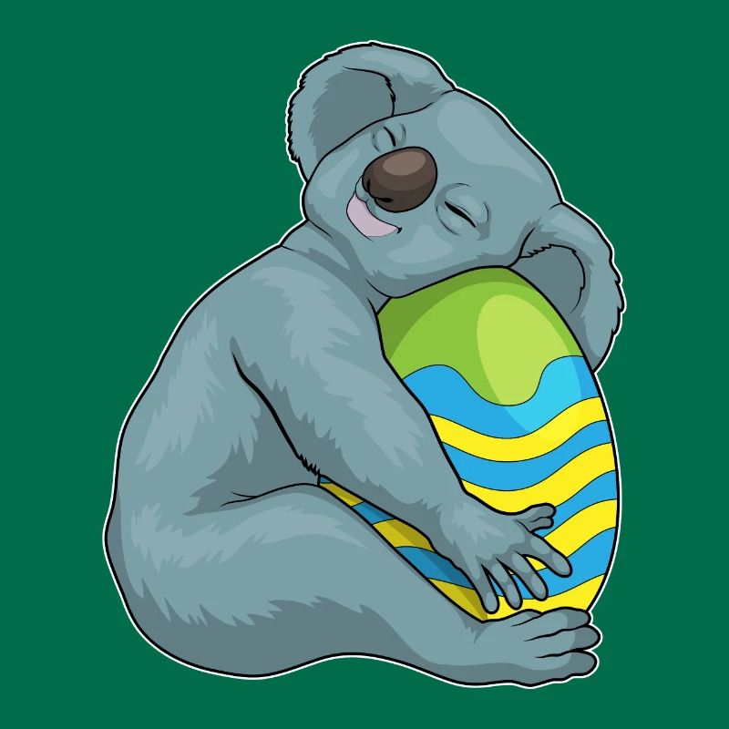 Koala Easter Easter Egg Sleeping