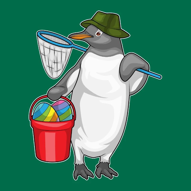 Penguin Easter Easter Egg Fishing