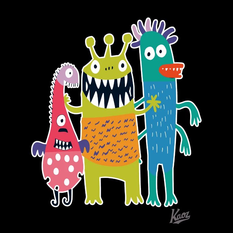 Trois drôles de petits monstres coquins