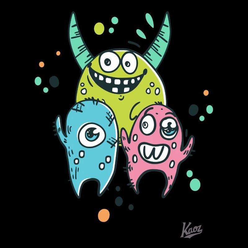 Petits amis monstres colorés