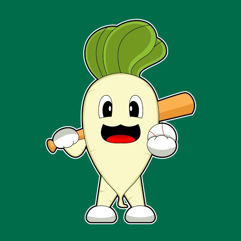 Radieschen Baseball Baseballschläger