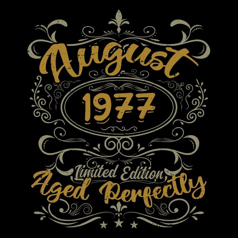 August 1977 August Birthday Gift 1977 August 1977