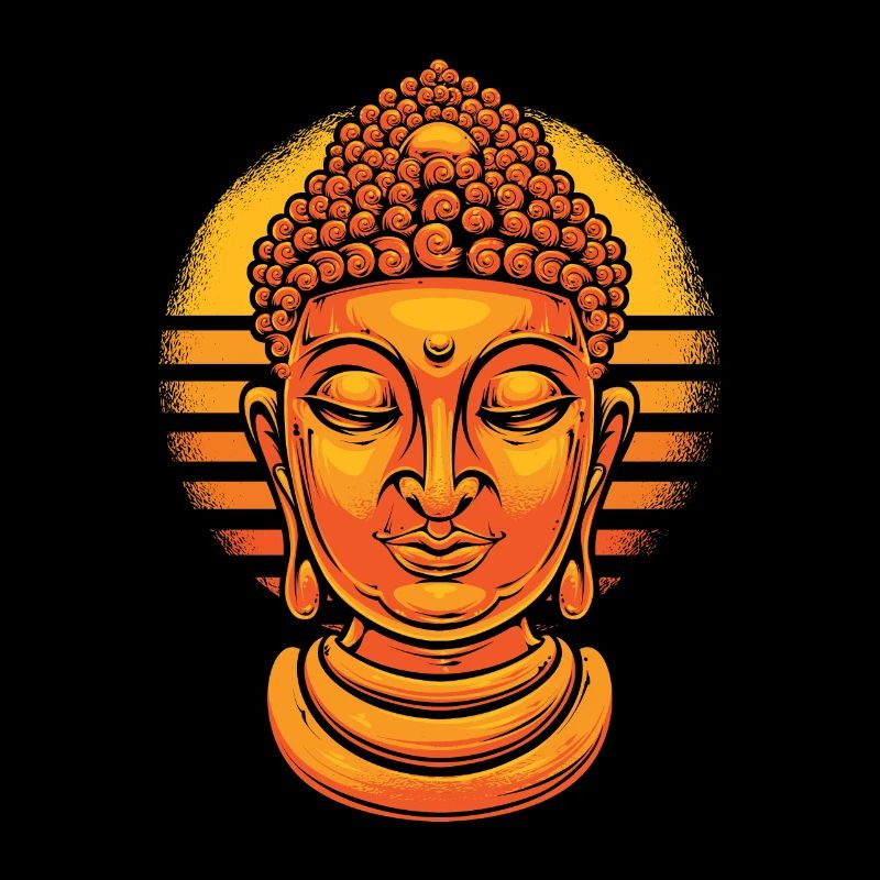 Retro Buddhist Statue Symbol Priest Buddhism