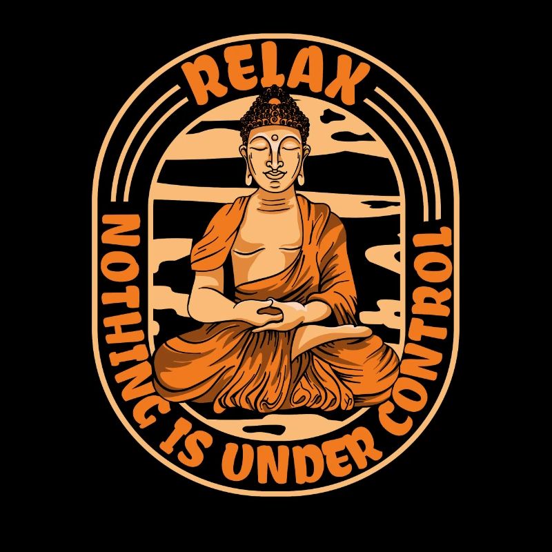 Relax Nothing is Under Control Statue bouddhiste