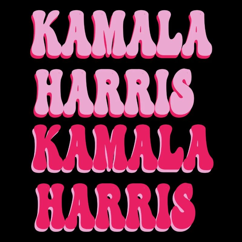Kamala harris pink text