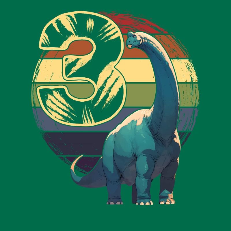 Brachiosaurus 3 Years 3rd Birthday Gift