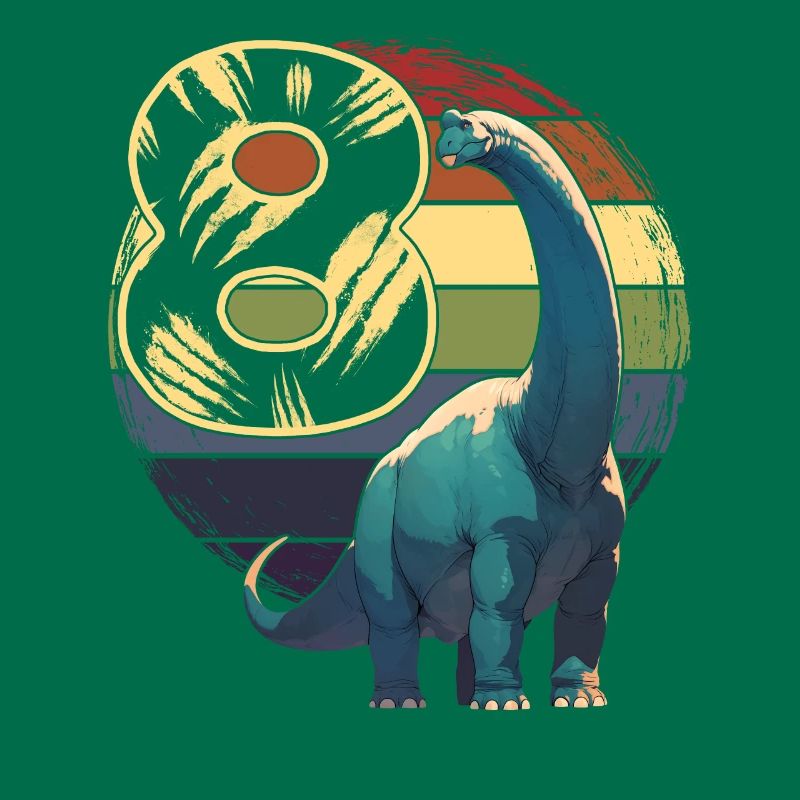 Brachiosaurus 8 Years 8th Birthday Gift