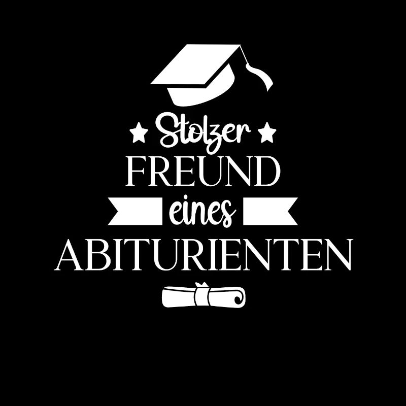 Stolzer Freund eines Abiturienten