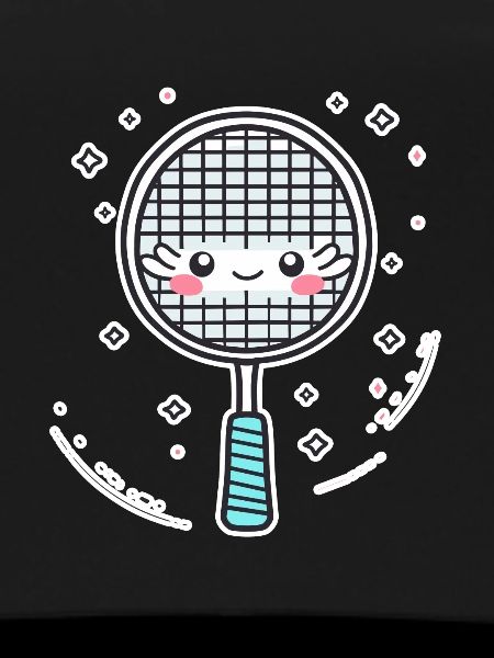 Badminton Racket Comic Look