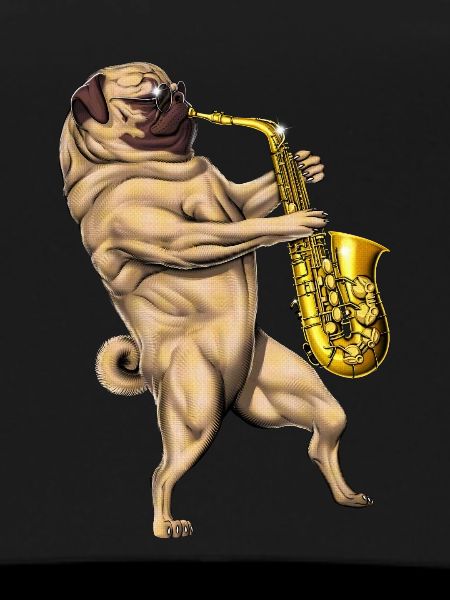 Pug Saxophone Player