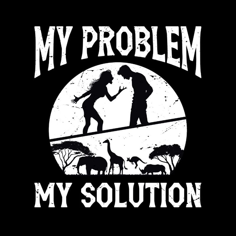 Zoologist My Problem My Solution Pictogram Dad Mom