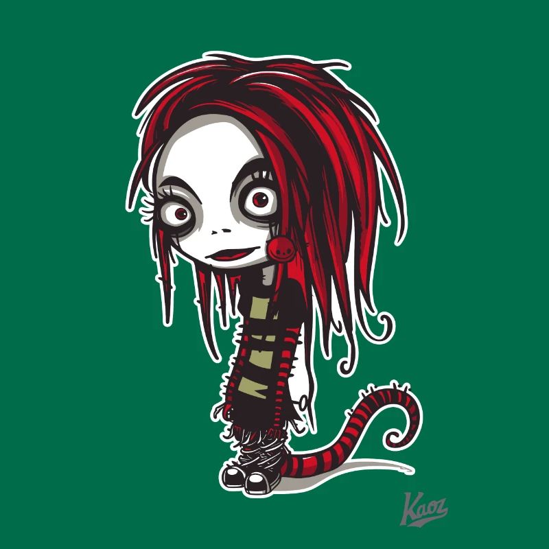 Emo Punk Wurm Mädchen Horror