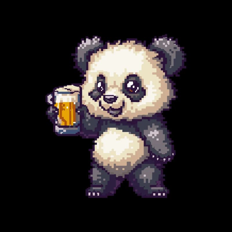 Panda bière pixel