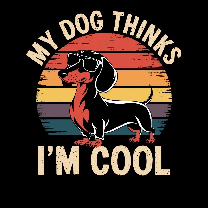 Teckel mon chien pense que je suis cool