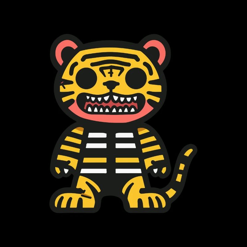 Tiger Halloween Comic Funny