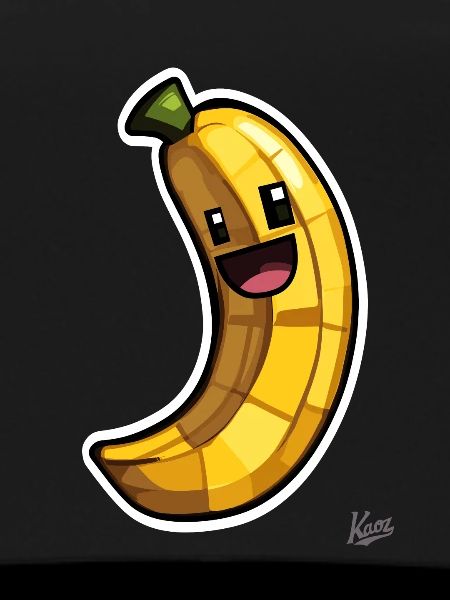 Funny Pixel Banana