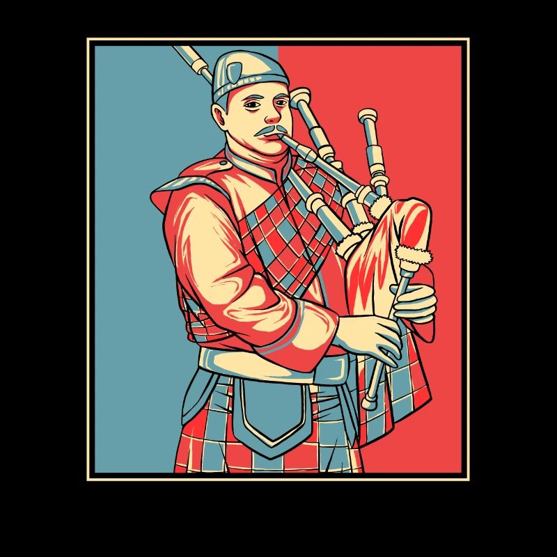 Portrait de joueur de cornemuse Great Highland Leçons de cornemuse