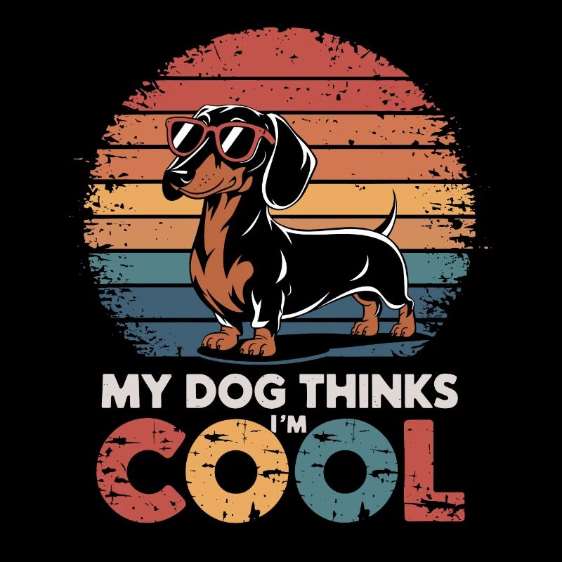 Teckel mon chien pense que je suis cool