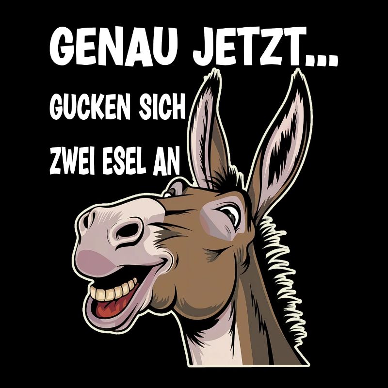 Right now, two donkeys are looking at each other