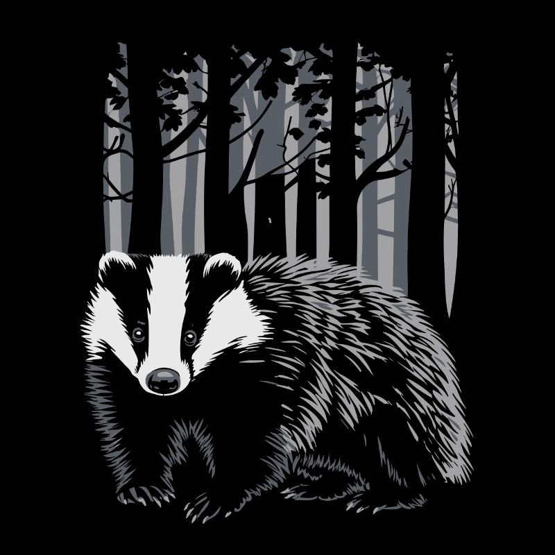 Cottagecore Badger in the Enchanted Forest
