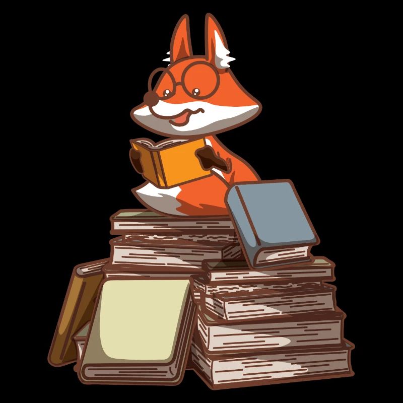 Livre Nerd Boooks Bibliothécaire Fox Lecture