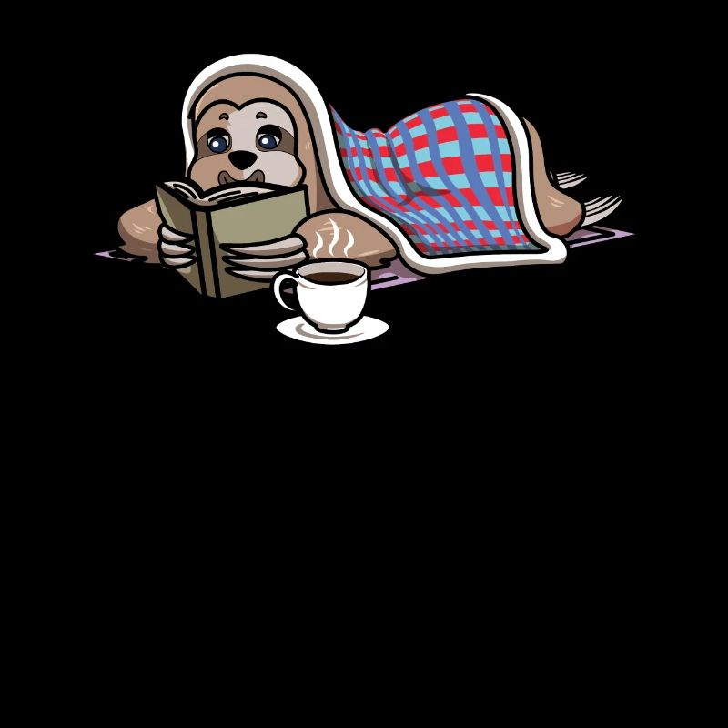 Book Nerd Boooks Librarian Sloth Reading