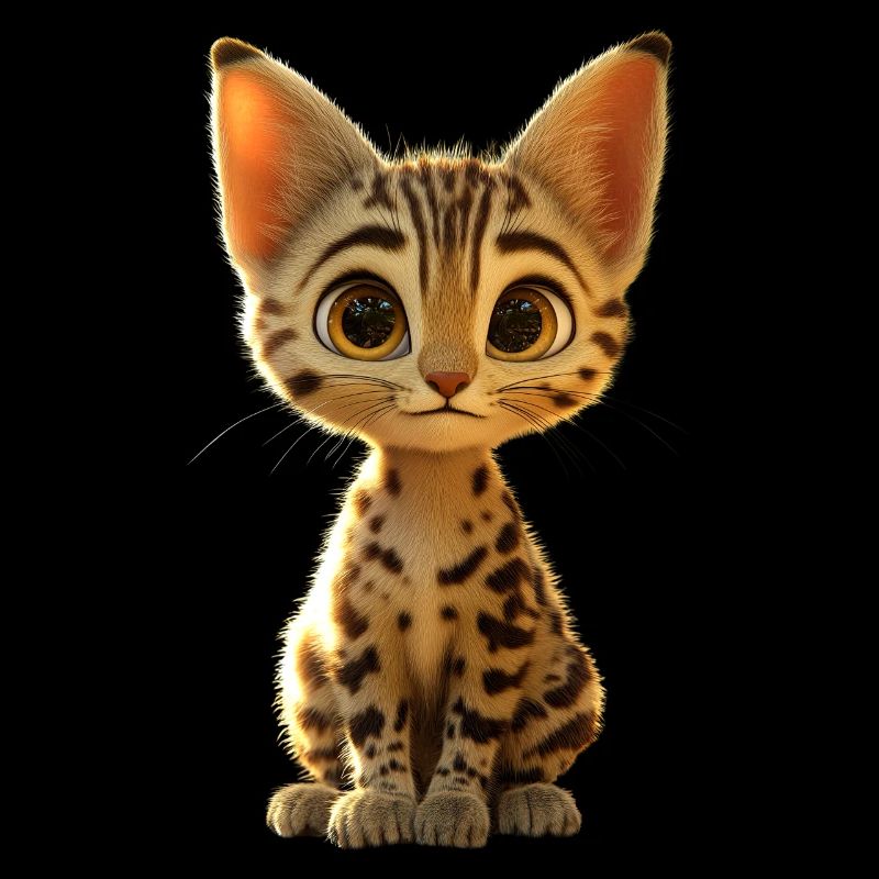 Savannah Chat Chat Maman Mignon Serval Léopard Chats