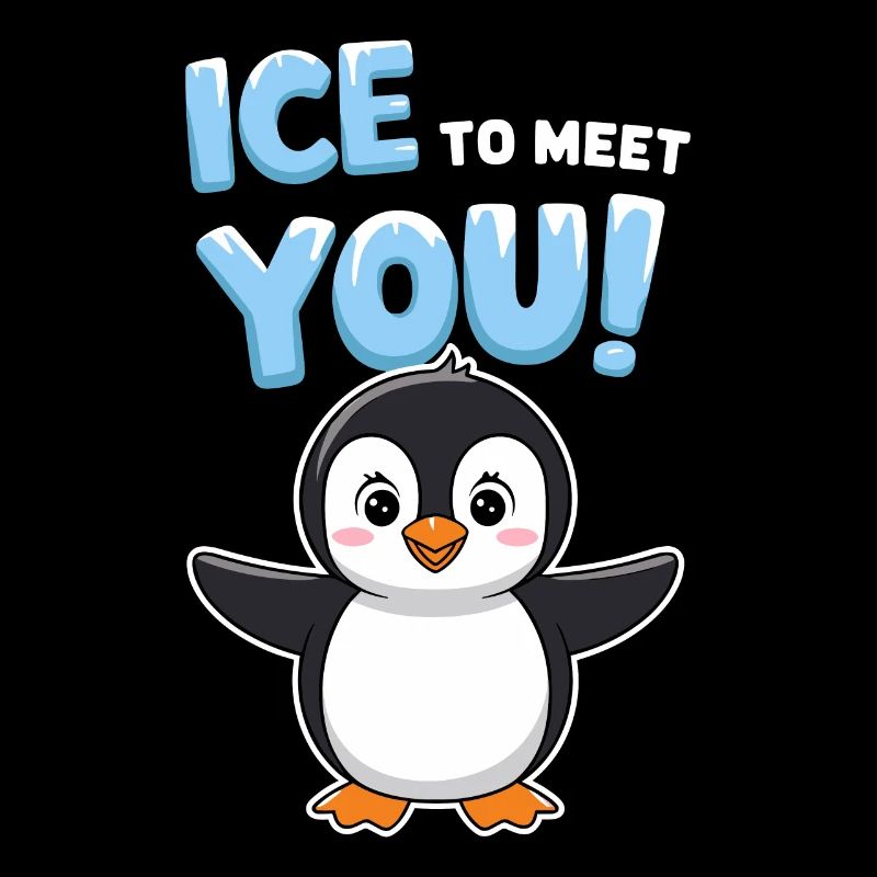 Penguin Illustration Pun Funny Greeting