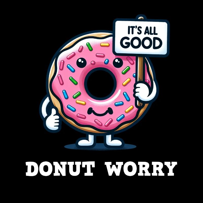 Donut Worry Cute Donut Design