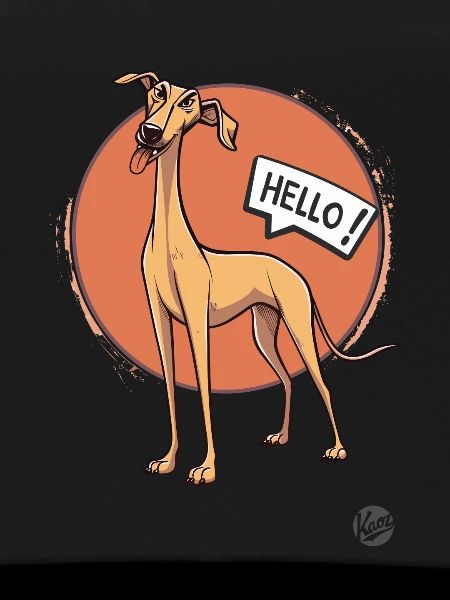 Naughty dog says hello