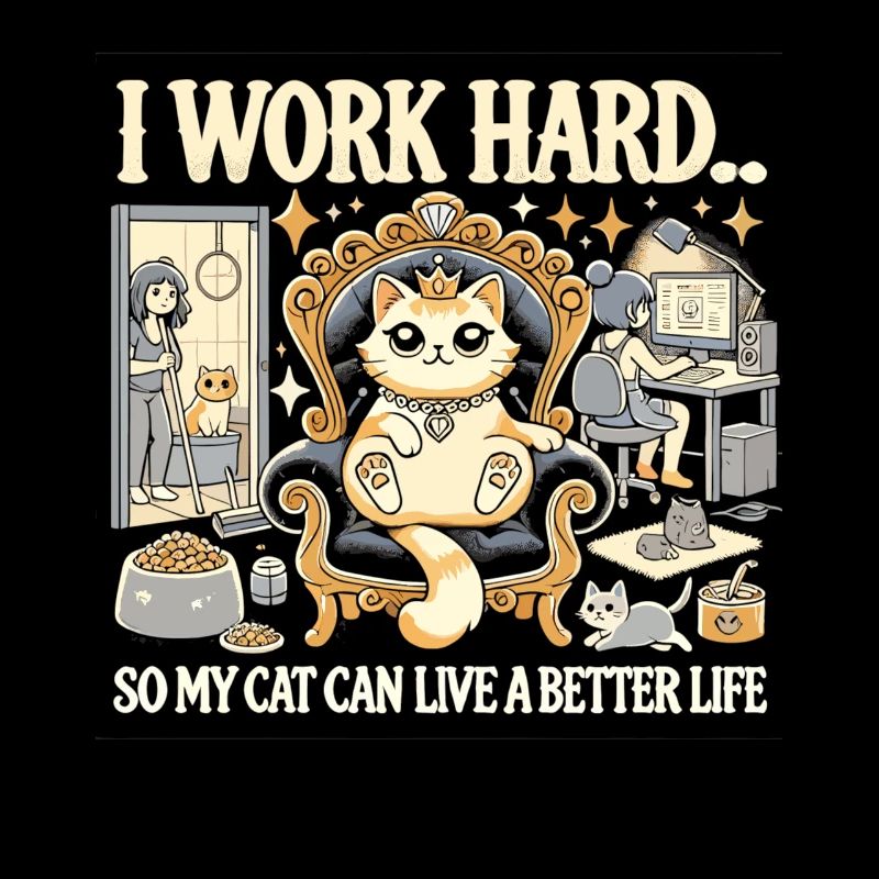 Ich arbeite hart... Damit meine Katze ein besseres