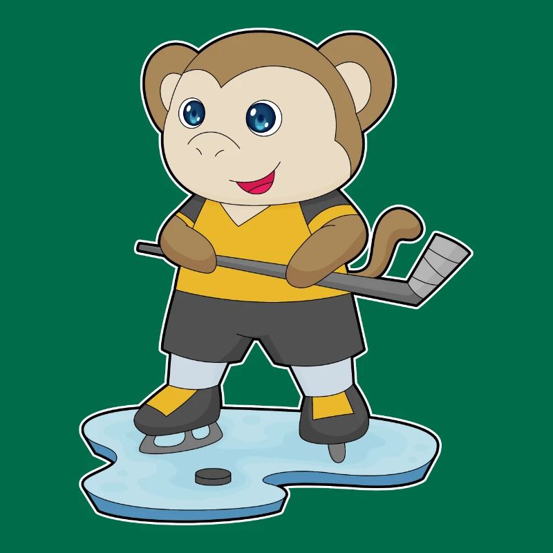 Affe Eishockey Eishockeyschläger