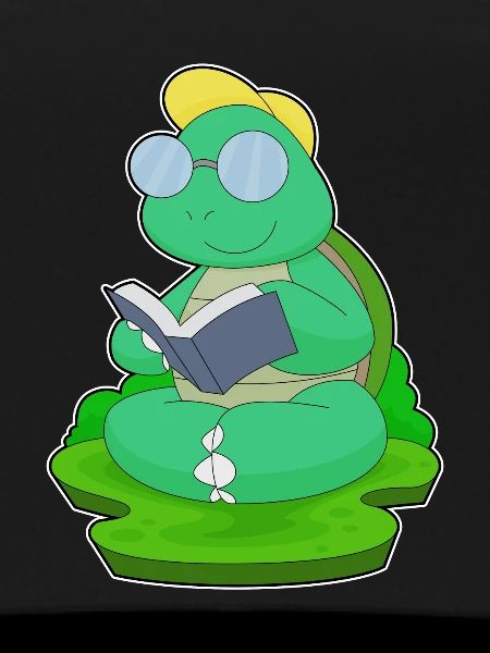 Turtle Nerd Book Glasses