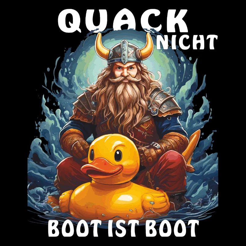 WIKINGER ENTE QUACK NICHT BOOT IST BOOT