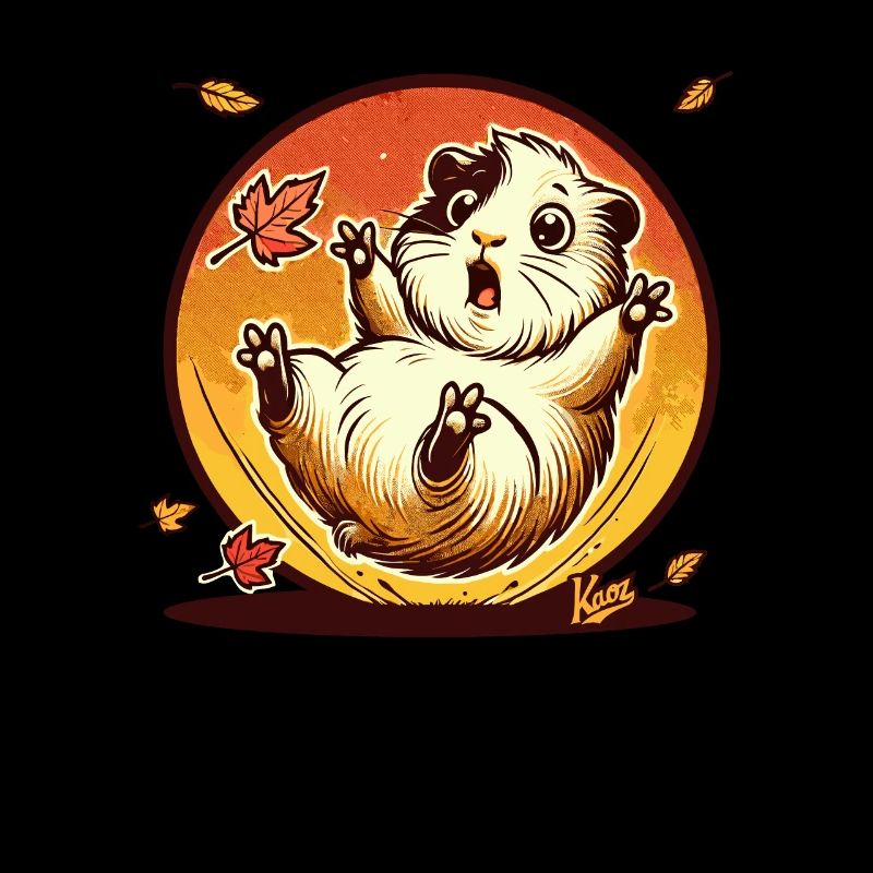 Hamster mit Herbst-Blättern