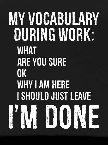 my vocabulary during work