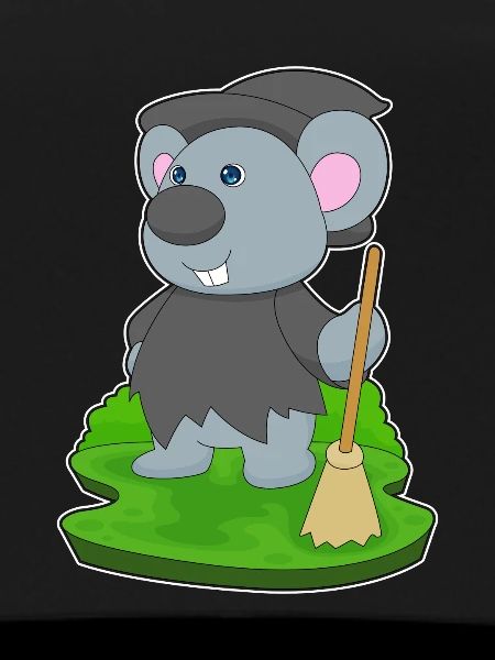 Mouse Witch Broom